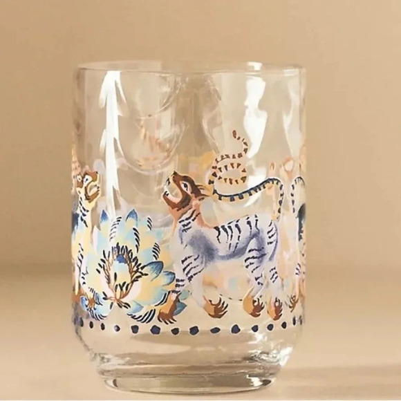 Anthropologie Sarah Gordon Tiger Juice Glass - Picture 1 of 3